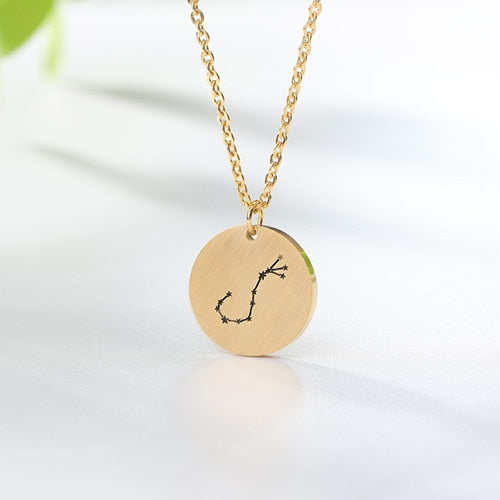 Twelve Constellations Pendant Necklace