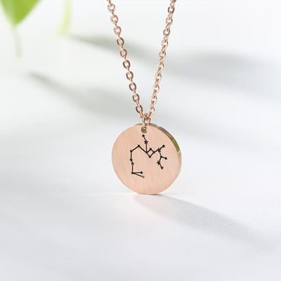 Twelve Constellations Pendant Necklace