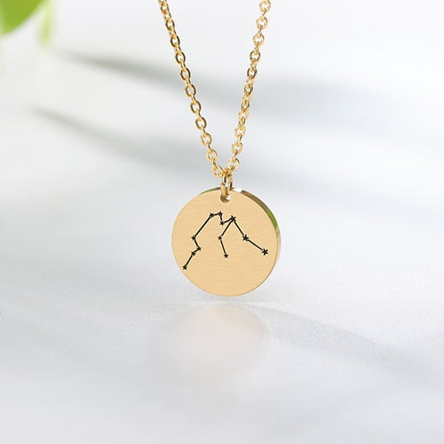 Twelve Constellations Pendant Necklace
