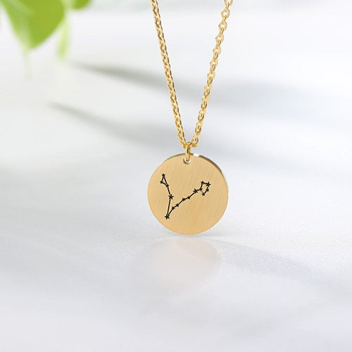 Twelve Constellations Pendant Necklace