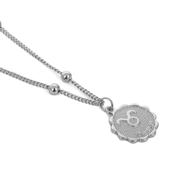 Cute Little Zodiac Coin Pendant Necklace