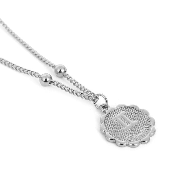 Cute Little Zodiac Coin Pendant Necklace