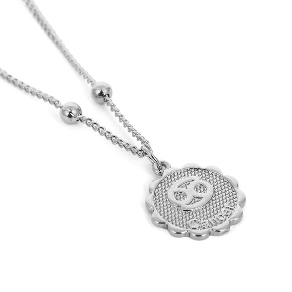 Cute Little Zodiac Coin Pendant Necklace