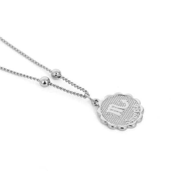 Cute Little Zodiac Coin Pendant Necklace