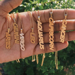 Statement Zodiac Pendant Necklace