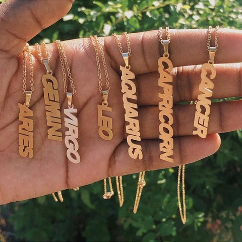 Statement Zodiac Pendant Necklace