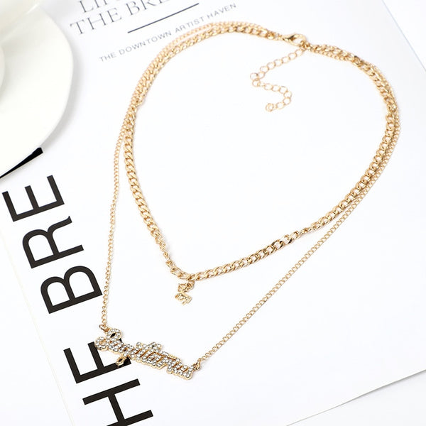 Zodiac Curb Chain Layered Nacklace