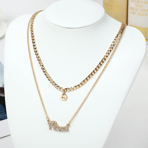 Zodiac Curb Chain Layered Nacklace